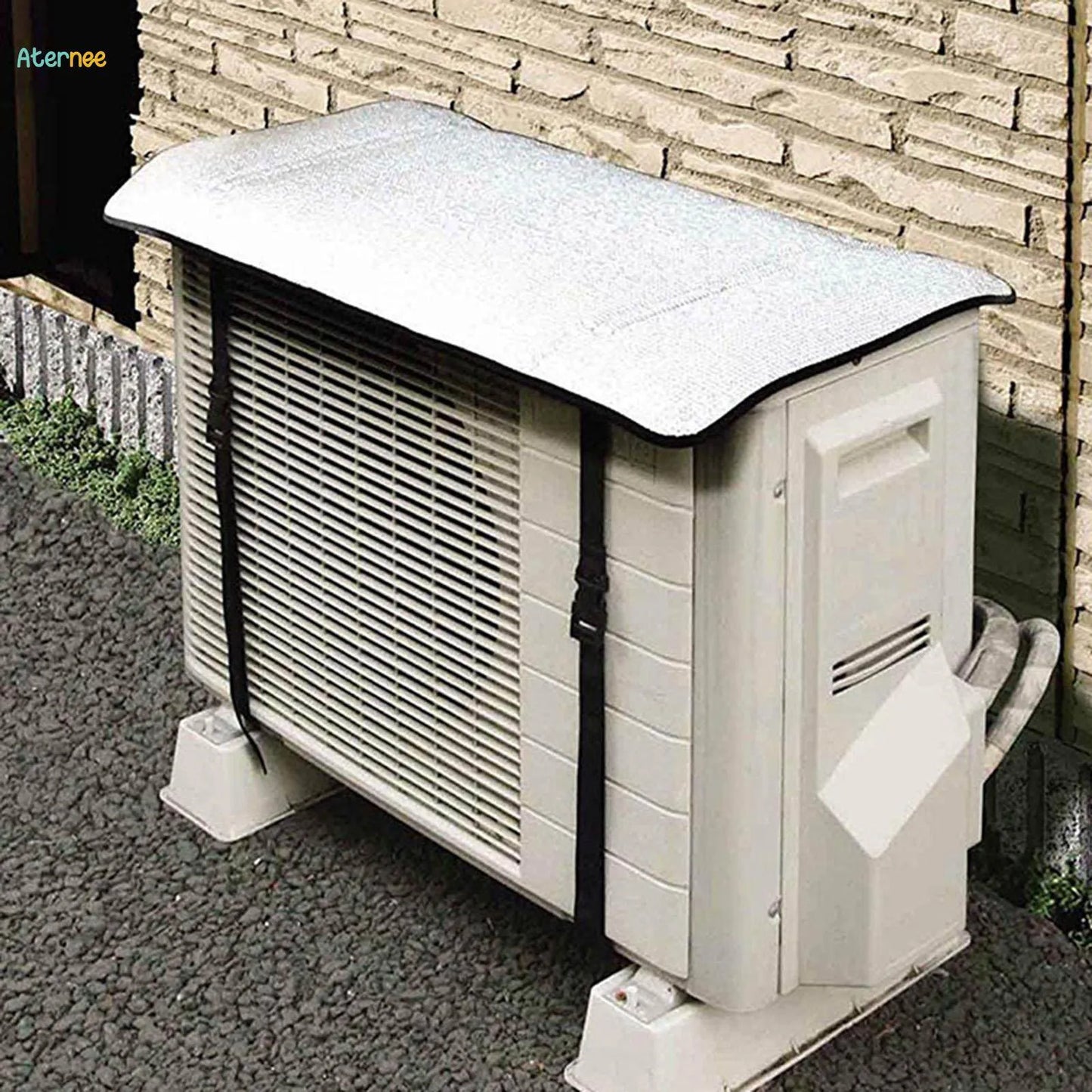 Ac Outdoor Unit Protector Heat Insulation Sunlight Shade Protector from Dust With Adjustable Buckle Rain Cover Air Conditioner Cover (35 inches)