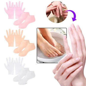 01 Pair - Silicone Foot Care Socks Anti Cracking Moisturizing Gel Socks Cracked Dead Skin Remove Protector - Silicone Socks And Gloves For Moisturizing Hands And Feet