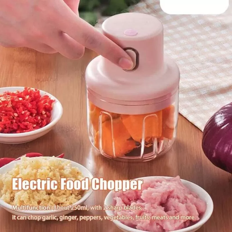 (250ml)  Single Bowl USB Rechargeable Mini Grinder Food Chopper