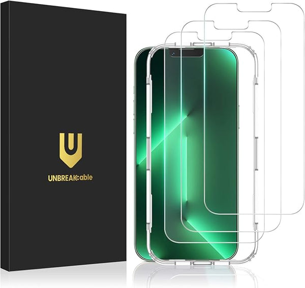 UNBREAKcable 1-Pack Screen Protector for iPhone 13 Pro Max/iPhone 14 Plus, Double Shatterproof Tempered Glass [Easy Installation Frame] [9H Hardness] [Case Friendly] for iPhone 6.7 inch