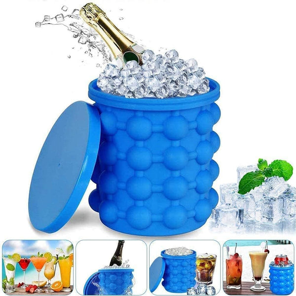 Ice Cube Magic Ice Cube Maker Ice Cube Maker Silicone Ice Cube Mould Ice Bucket with Lid Ice Genie Save Space For Aperitif Diy Chocolate Whisky Boissonet Cocktail Parties