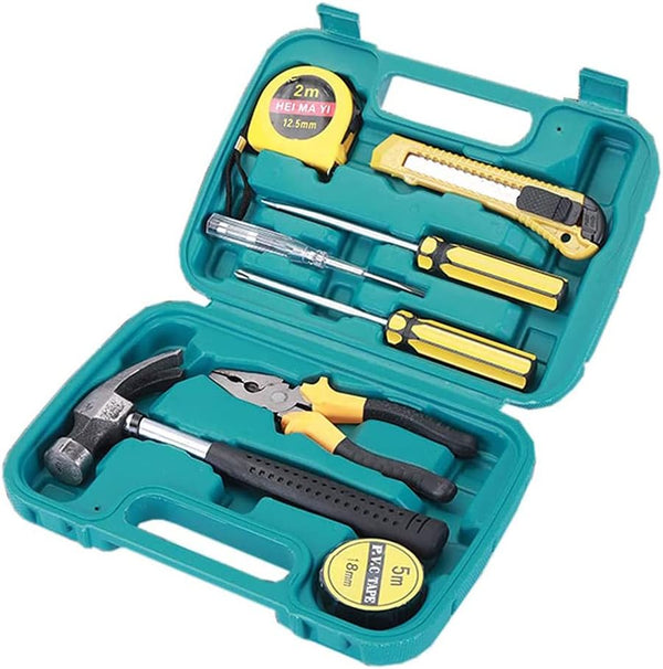 JAWAI 9-Piece Portable Mini Tool Set – Basic Household Repair Kit for Home, Office & Car