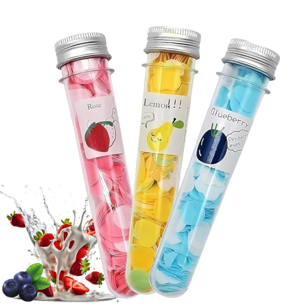 Hugs and Hurts Paper Soap Tube Mixed Fragrances Pack of 3 Disposable Mini Soap Petals in Compact Tubes for Hand Wash Personal Hygiene (3)