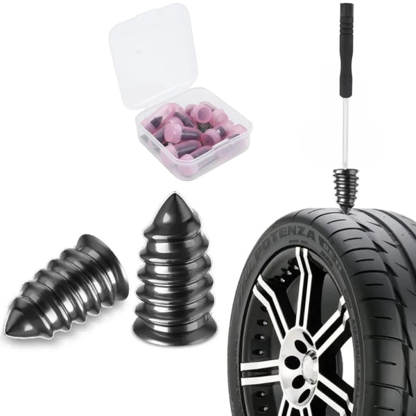 10 Pc's (5Pcs Small & 5Pcs Big Screw) Car Tire Repair Nails, Tyre Repair Rubber Capsule Kit, Self-Service Tire Repair Screws Nail, Quick Puncture Repair Tools for Car, Motorcycle, ATV, Truck