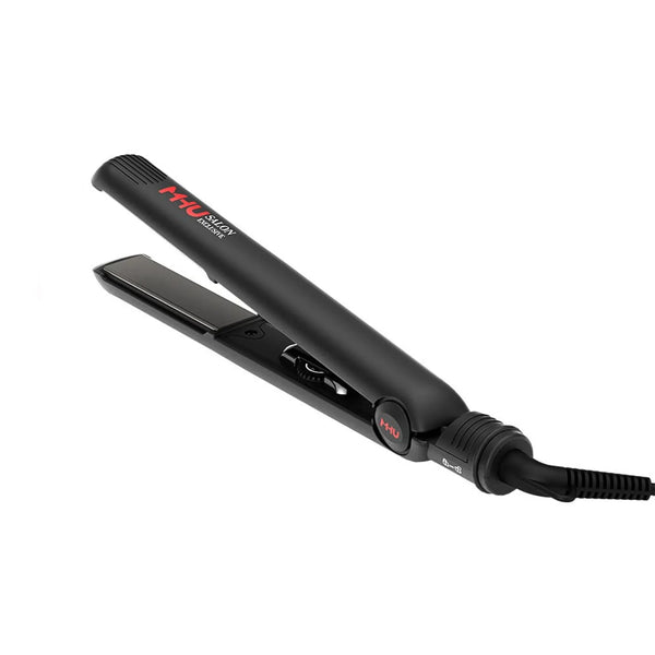 MHU Flat Iron 1 Inch Professional Travel Portable Negative Ions Protect Hair, Hair Straightener&Curler Anti frizz Dual Voltage Salon Floating Titanium Plate, Hair Iron, Fast Heat Adjustable Temp Black