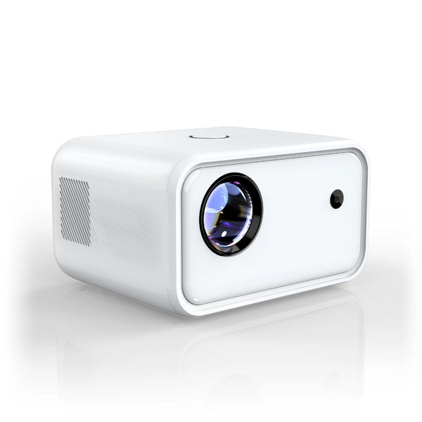 CY900 Smart Projector, Full HD 1080P, 4K Supported, Android 9, Electronic Focus, Auto Keystone, 300 ANSI Lumens, Dual WiFi, HDR Audio, Bluetooth, 5W Speaker, HDMI, USB, AV Port (White)